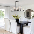 Load image into Gallery viewer, Farmhouze Light-10-Light Glass Tapered Long Globe Island Chandelier-Chandelier-Black-10-Light