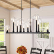 Load image into Gallery viewer, Farmhouze Light-10-Light Glass Tapered Long Globe Island Chandelier-Chandelier-Black-10-Light