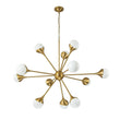 Load image into Gallery viewer, Farmhouze Light-12-Light Mid-century Brass Sphere Sputnik Chandelier-Chandelier-Brass-