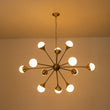 Load image into Gallery viewer, Farmhouze Light-12-Light Mid-century Brass Sphere Sputnik Chandelier-Chandelier-Brass-
