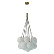 Load image into Gallery viewer, Farmhouze Light-13-Light Cluster Bubble Frosted Glass Globe Chandelier-Chandelier-Brass-