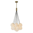 Load image into Gallery viewer, Farmhouze Light-13-Light Cluster Bubble Frosted Glass Globe Chandelier-Chandelier-Brass-