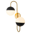 Load image into Gallery viewer, Farmhouze Light-2-Light Adjustable Goose Arm Opal Globe Wall Lamp-Wall Sconce-Nickel-
