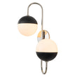 Load image into Gallery viewer, Farmhouze Light-2-Light Adjustable Goose Arm Opal Globe Wall Lamp-Wall Sconce-Nickel-