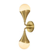Load image into Gallery viewer, Farmhouze Light-2-Light Up Down Opal Glass Globe Wall Sconce-Wall Sconce-2-Light-Brass