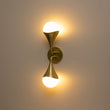 Load image into Gallery viewer, Farmhouze Light-2-Light Up Down Opal Glass Globe Wall Sconce-Wall Sconce-2-Light-Brass
