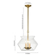 Load image into Gallery viewer, Farmhouze Light-3-Light Clear Glass Wide Geometric Shade Pendant Light-Pendant-Gold-