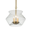 Load image into Gallery viewer, Farmhouze Light-3-Light Clear Glass Wide Geometric Shade Pendant Light-Pendant-Gold-