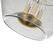 Load image into Gallery viewer, Farmhouze Light-3-Light Clear Glass Wide Geometric Shade Pendant Light-Pendant-Gold-