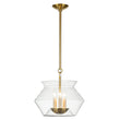 Load image into Gallery viewer, Farmhouze Light-3-Light Clear Glass Wide Geometric Shade Pendant Light-Pendant-Gold-