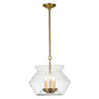 Load image into Gallery viewer, Farmhouze Light-3-Light Clear Glass Wide Geometric Shade Pendant Light-Pendant-Gold-