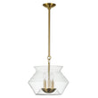 Load image into Gallery viewer, Farmhouze Light-3-Light Clear Glass Wide Geometric Shade Pendant Light-Pendant-Gold-