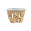 Load image into Gallery viewer, Farmhouze Light-3-Light Round Draped Wood Bead Ceiling Light-Ceiling Light-3-Light-