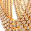 Load image into Gallery viewer, Farmhouze Light-3-Light Round Draped Wood Bead Ceiling Light-Ceiling Light-3-Light-