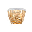 Load image into Gallery viewer, Farmhouze Light-3-Light Round Draped Wood Bead Ceiling Light-Ceiling Light-3-Light-
