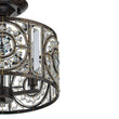 Load image into Gallery viewer, Farmhouze Light-3-Light Vintage Glam Crystal Drum Ceiling Light-Ceiling Light-Black-