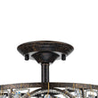 Load image into Gallery viewer, Farmhouze Light-3-Light Vintage Glam Crystal Drum Ceiling Light-Ceiling Light-Black-