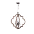 Load image into Gallery viewer, Farmhouze Light-4-Light Farmhouse Rustic Round Lantern Pendant-Chandelier--