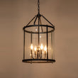 Load image into Gallery viewer, Farmhouze Light-4-Light Vintage Glass Cylinder Lantern Pendant Light-Pendant-Black-
