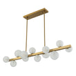 Load image into Gallery viewer, Farmhouze Light-44” Mid-Century Milky Glass Globe Kitchen Island Pendant-Chandelier-Brass-