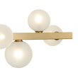Load image into Gallery viewer, Farmhouze Light-44” Mid-Century Milky Glass Globe Kitchen Island Pendant-Chandelier-Brass-