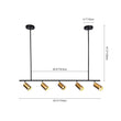 Load image into Gallery viewer, Farmhouze Light-5-Light Adjustable Kitchen Island Track Lighting-Chandelier-Black+Gold-