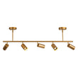 Load image into Gallery viewer, Farmhouze Light-5-Light Adjustable Kitchen Island Track Lighting-Chandelier-Gold-