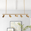 Load image into Gallery viewer, Farmhouze Light-5-Light Adjustable Kitchen Island Track Lighting-Chandelier-Gold-