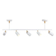Load image into Gallery viewer, Farmhouze Light-5-Light Adjustable Kitchen Island Track Lighting-Chandelier-Gold-