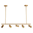 Load image into Gallery viewer, Farmhouze Light-5-Light Adjustable Kitchen Island Track Lighting-Chandelier-Gold-