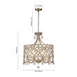 Load image into Gallery viewer, Farmhouze Light-5-Light French Farmhouse Drum Crystal Chandelier-Chandelier-Silver-Gold-