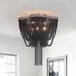 Load image into Gallery viewer, Farmhouze Light-5-Light Statement Draped Chain Flush Mount Ceiling Light-Ceiling Light-5-Light-Black