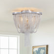 Load image into Gallery viewer, Farmhouze Light-5-Light Statement Draped Chain Flush Mount Ceiling Light-Ceiling Light-5-Light-Chrome
