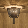 Load image into Gallery viewer, Farmhouze Light-5-Light Statement Draped Chain Flush Mount Ceiling Light-Ceiling Light-5-Light-Chrome
