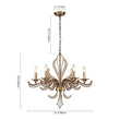 Load image into Gallery viewer, Farmhouze Light-6-Light Crystal Bead Vintage Metal Empire Candle Chandelier-Chandelier-6-Light-