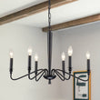 Load image into Gallery viewer, Farmhouze Light-6-Light Farmhouse Metal Candle Style Chandelier-Chandelier-Black-