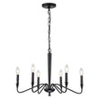 Load image into Gallery viewer, Farmhouze Light-6-Light Farmhouse Metal Candle Style Chandelier-Chandelier-Black+Brass-