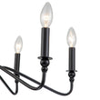 Load image into Gallery viewer, Farmhouze Light-6-Light Farmhouse Metal Candle Style Chandelier-Chandelier-Black+Brass-