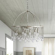 Load image into Gallery viewer, Farmhouze Light-6-Light Round Antique Silver Crystal Chandelier-Chandelier-Silver-6-Light