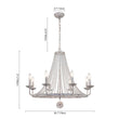 Load image into Gallery viewer, Farmhouze Light-8-Light Rustic White Candle Crystal Wagon Wheel Chandelier-Chandelier--