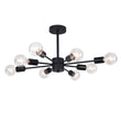 Load image into Gallery viewer, Farmhouze Light-8-Light Semi Flush Sputnik Light-Ceiling Light-Black-