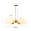 Load image into Gallery viewer, Farmhouze Light-Aged Brass Sputnik Milky Glass Globe Chandelier-Chandelier-6-Light-