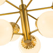 Load image into Gallery viewer, Farmhouze Light-Aged Brass Sputnik Milky Glass Globe Chandelier-Chandelier-6-Light-