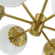 Load image into Gallery viewer, Farmhouze Light-Aged Brass Sputnik Milky Glass Globe Chandelier-Chandelier-6-Light-