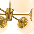 Load image into Gallery viewer, Farmhouze Light-Aged Brass Sputnik Milky Glass Globe Chandelier-Chandelier-6-Light-