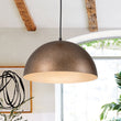 Load image into Gallery viewer, Farmhouze Light-Antique Gold-Silver Oversized Dome Pendant Light-Chandelier-15in-
