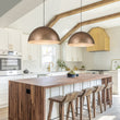 Load image into Gallery viewer, Farmhouze Light-Antique Gold-Silver Oversized Dome Pendant Light-Chandelier-23in-