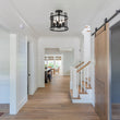 Load image into Gallery viewer, Farmhouze Light-Black Lantern Drum Semi Flush Mount-Ceiling Light--
