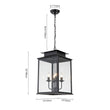Load image into Gallery viewer, Farmhouze Light-Black Square Lantern Pendant Light-Chandelier--
