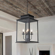 Load image into Gallery viewer, Farmhouze Light-Black Square Lantern Pendant Light-Chandelier--